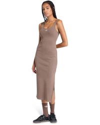 adidas - Essentials Rib Tank Maxi Dress Washed Femme - Lyst