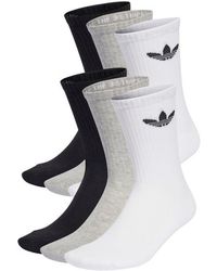 adidas - Trefoil Cushion Crew Socks 6 Pairs - Lyst