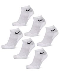 Nike - Everyday + Cushioned Ankle 6 Pack Socks - Lyst