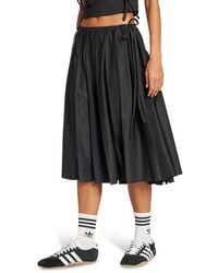 adidas - Ribbon Pleated Maxi Skirt Rokken - Lyst
