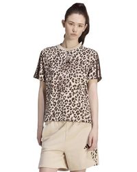 adidas - Seasonal Essentials Animal Print T-Shirt T-Shirts - Lyst