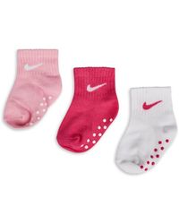 Nike Kids Swoosh Ankle No Slip 3Pack - Pink