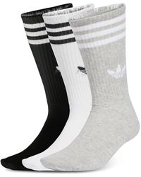adidas - 3-Stripes High Crew Socks 3 Pairs Sokken - Lyst