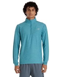 New Balance - Space Dye 1/4 Zip Track Tops - Lyst