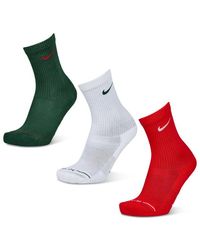 Nike - Elevated Crew 3 Pack Calcetines - Lyst