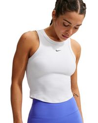 Nike - One Fitted Dri-Fit Cropped Tank Top - Lyst
