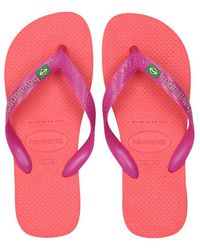 Havaianas - Brasil Logo Flip-Flops And Sandals - Lyst