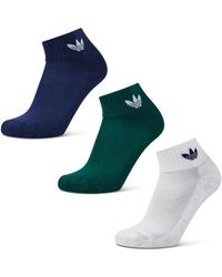 adidas - Trefoil Ankle 3 Pack - Lyst