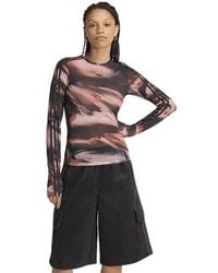 adidas - T-Shirt Adidas Graphic Mesh T-Shirt Vermillion/ Crystal Linen/ Aurora Coffee - Lyst