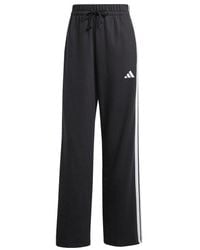 adidas - Essentials 3-Stripes Open Hem Joggers Pants - Lyst