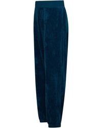 nike blue velour zip thru tracksuit bottoms
