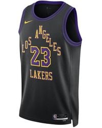 Nike - Lebron James Los Angeles Lakers City Edition 2023/24 Dri-fit Swingman Nba-jersey - Lyst