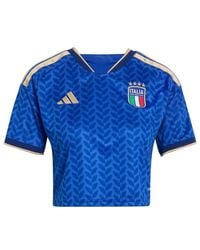 adidas - Italy 26 Home Replica Cropped Jersey Mujer Jerseys/Replicas - Lyst