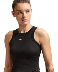 Nike - One Fitted Dri-Fit Cropped Tank Top - Lyst