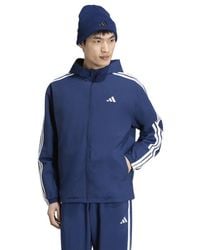 adidas - Essentials 3-Stripes Woven Windbreaker Jackets - Lyst
