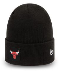 KTZ Nba Chicago Bulls Team Logo Black Cuff Beanie