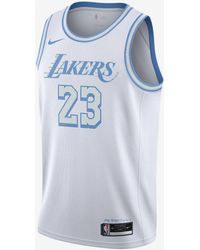 Nike Nba Los Angeles Lakers City Edition Swingman Basketball Tank Top - Blue