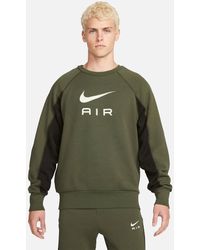 Nike Sportswear Air French Terry Crewneck in Black for Men | Lyst
