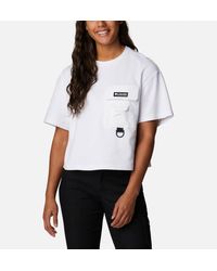 Columbia Field Creek Cropped Ss Lifestyle T-shirt - White