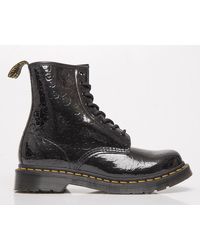 dr martens sinclair black patent lamper leopard emboss