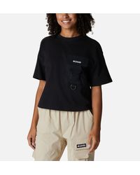 Columbia Field Creek Cropped Ss Lifestyle T-shirt - Black
