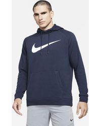 Nike Dri-fit Pullover Training Hoodie - Blue