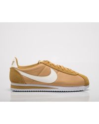 Nike Classic Cortez Velvet Running Shoes in Black/Black/Metallic Gold/White  (Black) | Lyst