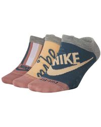 Nike Everyday Max Lightweight No Show Socks (3 Pairs) - Blue