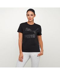 PUMA Classics Logo Ss Lifestyle T-shirt - Black