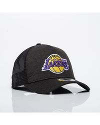 KTZ Nba Los Angeles Lakers Shadow A-farmer Trucker Cap - Black
