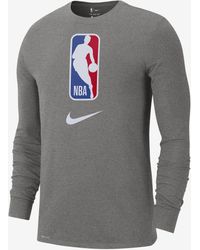Nike Dri-fit Nba Team 31 Ls Basketball T-shirt - Gray