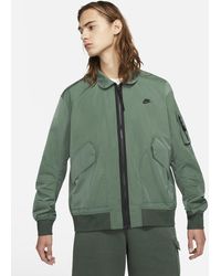 Nike Flannel Sportswear Nsw Bomber Jacket in Cargo Khaki (Green) for Men |  Lyst