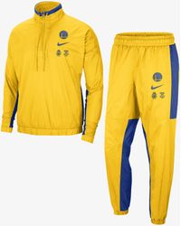 Nike Nba Golden State Warriors Courtside Tracksuit - Yellow