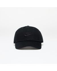 Nike - Club unstructured futura wash cap black/ black - Lyst