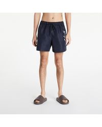 Tommy Hilfiger Mid Length Signature Logo Swim Shorts Black - Blau