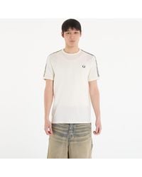 Fred Perry - T-Shirt Contrast Tape Ringer T-Shirt Ecru - Lyst