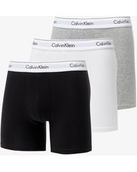 Calvin Klein - Modern Cotton Stretch Boxer Brief 3-pack Black/ White/ Grey Heather - Lyst