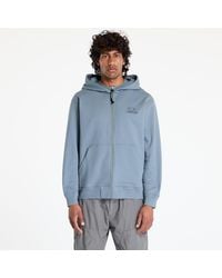 C.P. Company - Sweatshirt Diagonal Raised Fleece Full Zip Logo Sweatshirt - Lyst