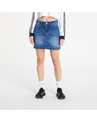 adidas Originals - Rok Adidas 3-Stripes Denim Mini Skirt - Lyst