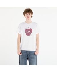 A.P.C. - T-Shirt Short-Sleeved Apple T-Shirt - Lyst