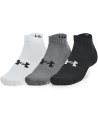 Under Armour - Core Low Cut 3-pack Socks / White/ White - Lyst