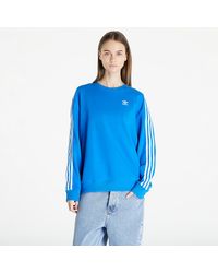 adidas Originals - Adidas 3 Stripes Oversized Crew Sweatshirt Bird - Lyst