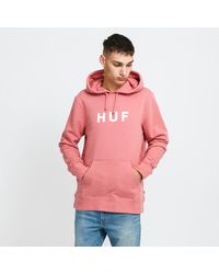 Huf - Essentials Og Logo P/o Hoodie Dusty Rose - Lyst