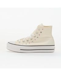 Converse - Baskets chuck taylor all star lift platform celestial egret/ black/ cactus bud eur 39.5 - Lyst