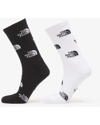 The North Face - Chaussettes everyday crew sock logo 2-pack tnf black/ tnf white/ outlet c s - Lyst