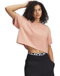Under Armour - T-Shirt Hwt Wash Ss Tee Canyon/ Canyon - Lyst