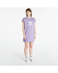 adidas Originals - Adidas New New Short Sleeve Trf Tee Dress Magic Lilac - Lyst
