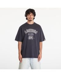 A Bathing Ape - T-shirt garment dye rhinestone logo relaxed fit short sleeve tee xxl - Lyst