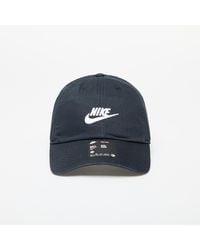 Nike - Club unstructured futura wash cap black/ white - Lyst