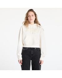 Tommy Hilfiger - Sweatshirt Tommy Jeans Boxy Crop Varsity Hoodie - Lyst